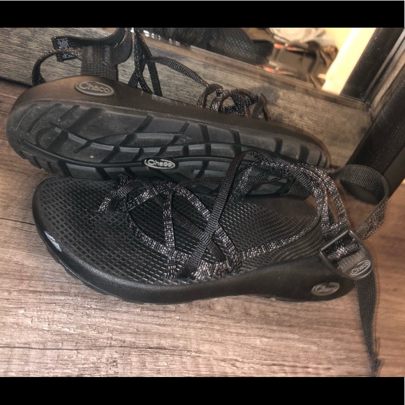 Black lacy Chacos. - Picture 2 of 2